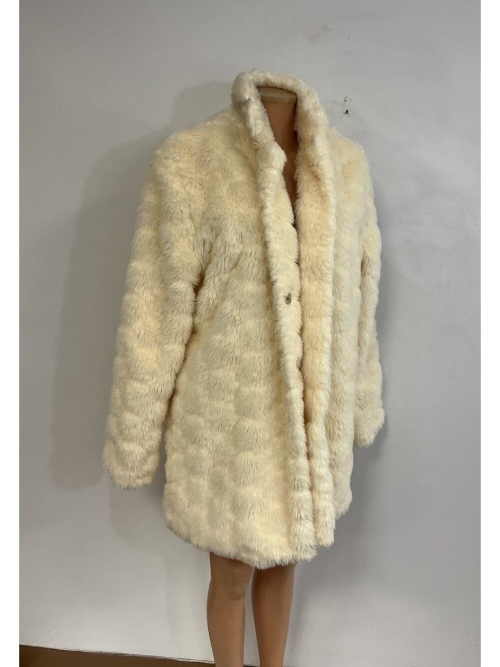 Ivory Teddy Bear Coat Jacket Womens 2X